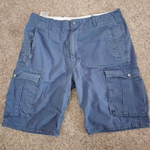 Levi's Blue Distressed Baggy Cargo Casual Hiking Shorts Men's Size 34